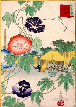 gloria de la mañana Utagawa Hiroshige decoración floral Pinturas al óleo